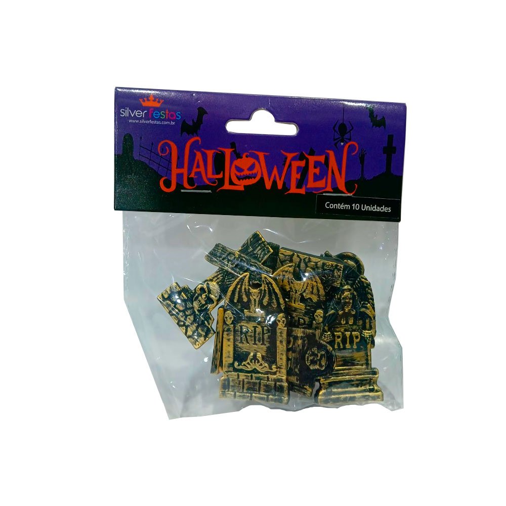 Mini Lápides de Halloween 5cm – 10 Unidades